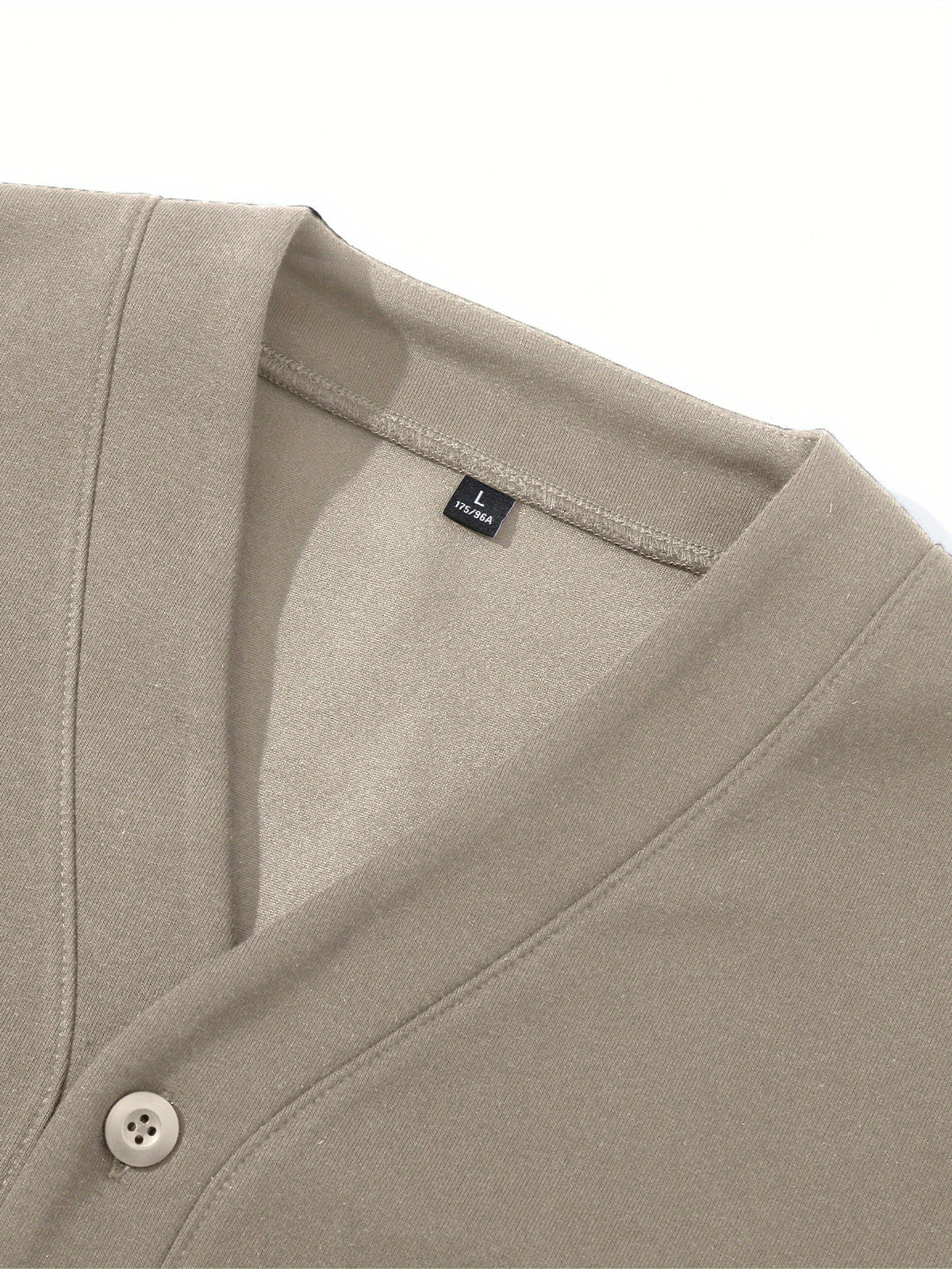 Paul Frank Men's Knit Casual Button-Up Cardigan with Slanted Monkey Logo Print - Rice Coffee