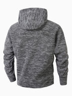 KJ-W024 Fleece Hooded Sweatshirt Jacket with Buttons, Autumn And Winter Plus Size Men'S Casual Outerwear, Stylish And Unique - Dark Gray