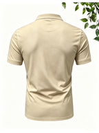 6pcs Men'S Summer Shirts, Men'S Loose Casual Business for polo Shirts, Fashionable Tops, Collared Casual T-Shirts, Short-Sleeved Tops. Suitable for Polo, Golf, Tennis - 【Light Yellow】