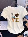 Newly Revised Women'S Waist Up Contraction Shows a Slim Figure, Elastic And Very Suitable for Casual Women'S Modern Fashion Tops, Comfortable Printed T-Shirts - White
