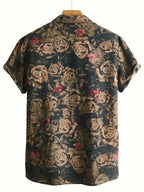 Printed Design- Not Textured Men's Summer Fashion Casual Labeled Shirts, Ideal for Beach Surfing, Outdoor and Indoor Wear - Mixed colors