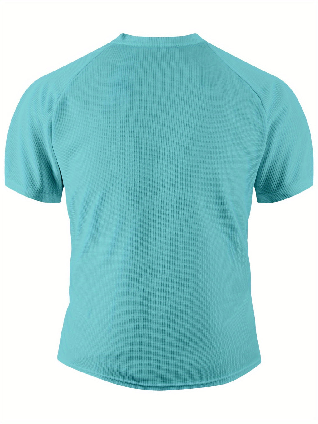 Men'S Short Sleeve Henley Shirt, Summer Button-Up Knit Style, Breathable And Fashionable, High-Quality Casual Outdoor Top, Suitable for Spring And Summer Seasons - Sky Blue