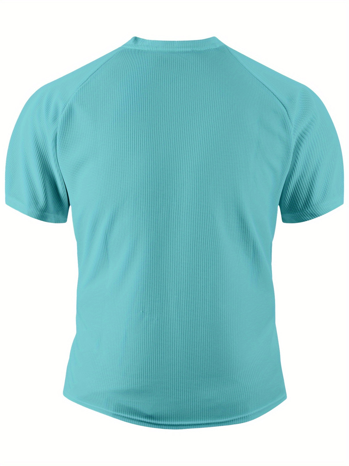 Men'S Short Sleeve Henley Shirt, Summer Button-Up Knit Style, Breathable And Fashionable, High-Quality Casual Outdoor Top, Suitable for Spring And Summer Seasons - Sky Blue