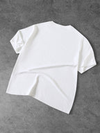 [Warner Authorized] 100% Cotton, Superman Blue Silvery Metal Spring/summer/autumn/winter Men's and Women's Short Sleeved T-shirt, Round Neck Comfortable Top, Soft and Comfortable Fabric, Perfect for Home, Sports, Outdoor, Casual and Daily Wear - White