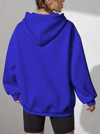 Fashion Printed Hoodie - Unisex Autumn/Winter Casual Streetwear Pullover, Soft -Lined Sweatshirt, Classic Design - Royal Blue