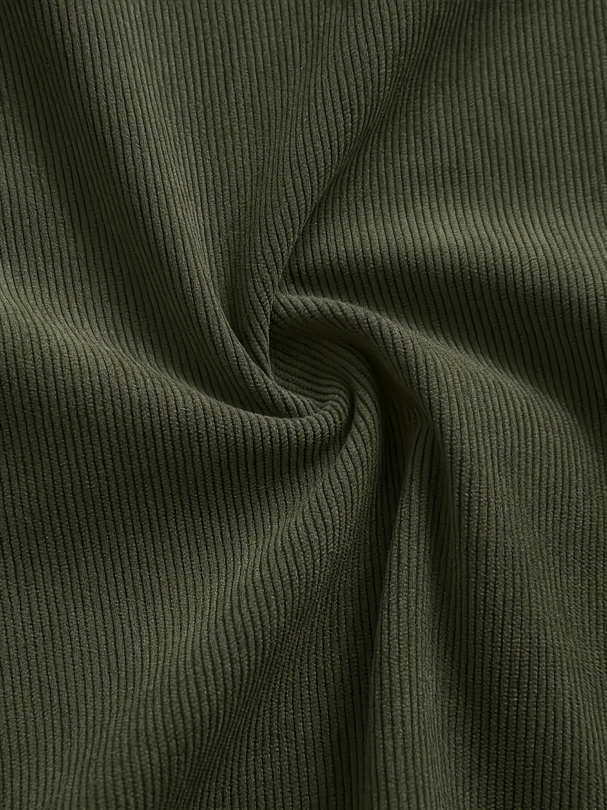 Men's Corduroy Shirt, New Spring/autumn/winter Men's Shirt Jacket, Lapel Collar with Solid Color Snap Button Design, Suitable for Casual Style - fern green