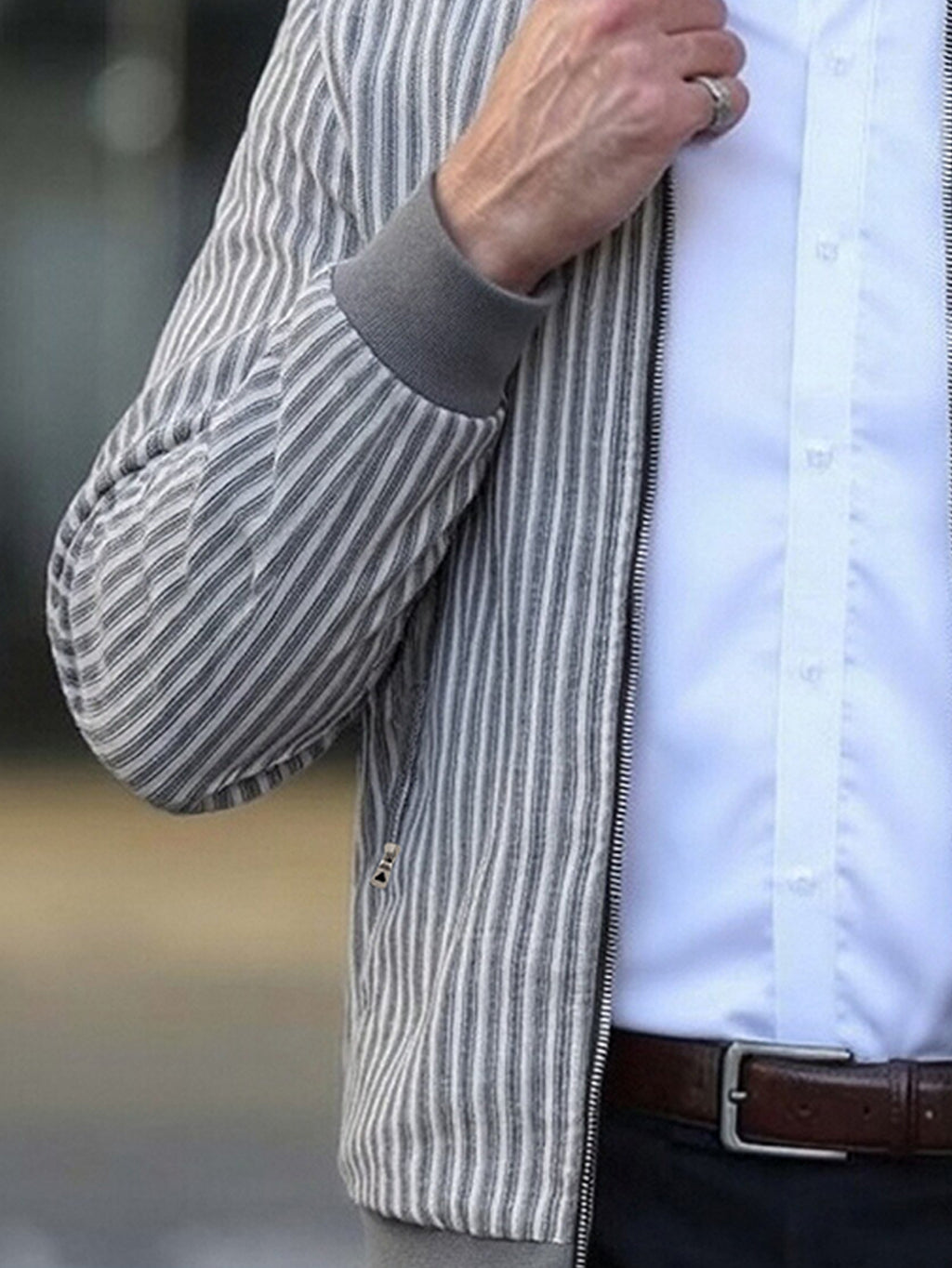 Men'S Jacket, Men'S Casual Loose Blazer, Trendy Men'S Top - Grey