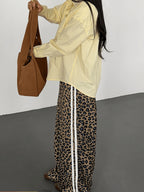 Women'S Loose Leopard Print Pants, Casual Versatile Trousers - Multicolor