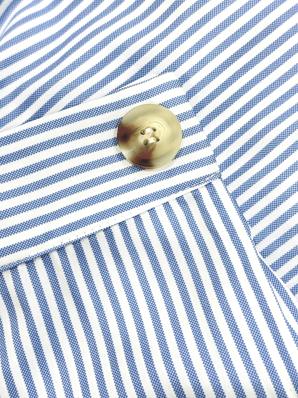 Elegant Fashion New Spring Summer Women'S Striped Back Elastic Button-A-Line Design Loose Casual Commuter All-Match High-Waist Skirt Pants - Blue