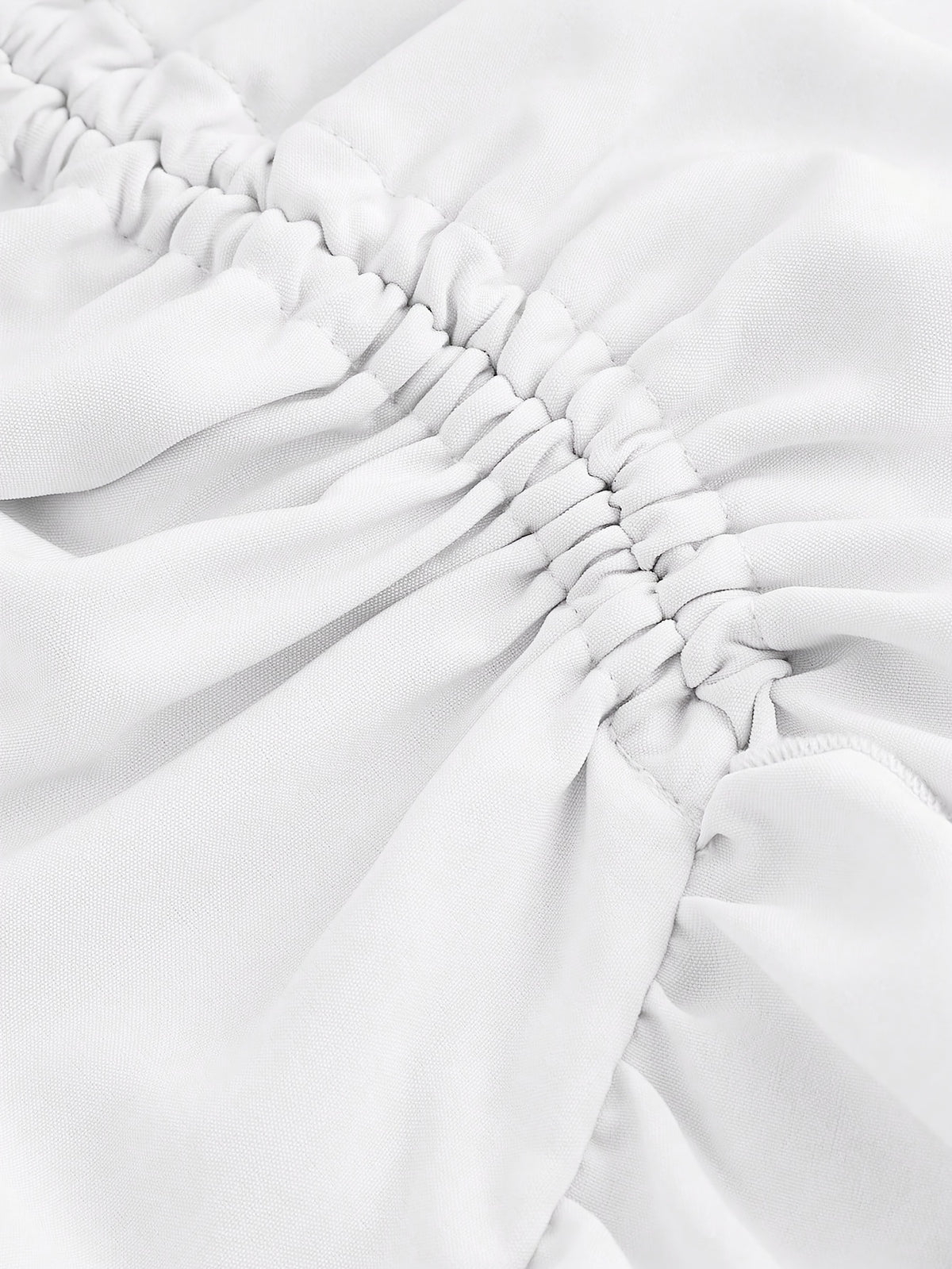 New Fashion Asymmetrical Pleated Hem Design Multi-layered Women's Skirt - White