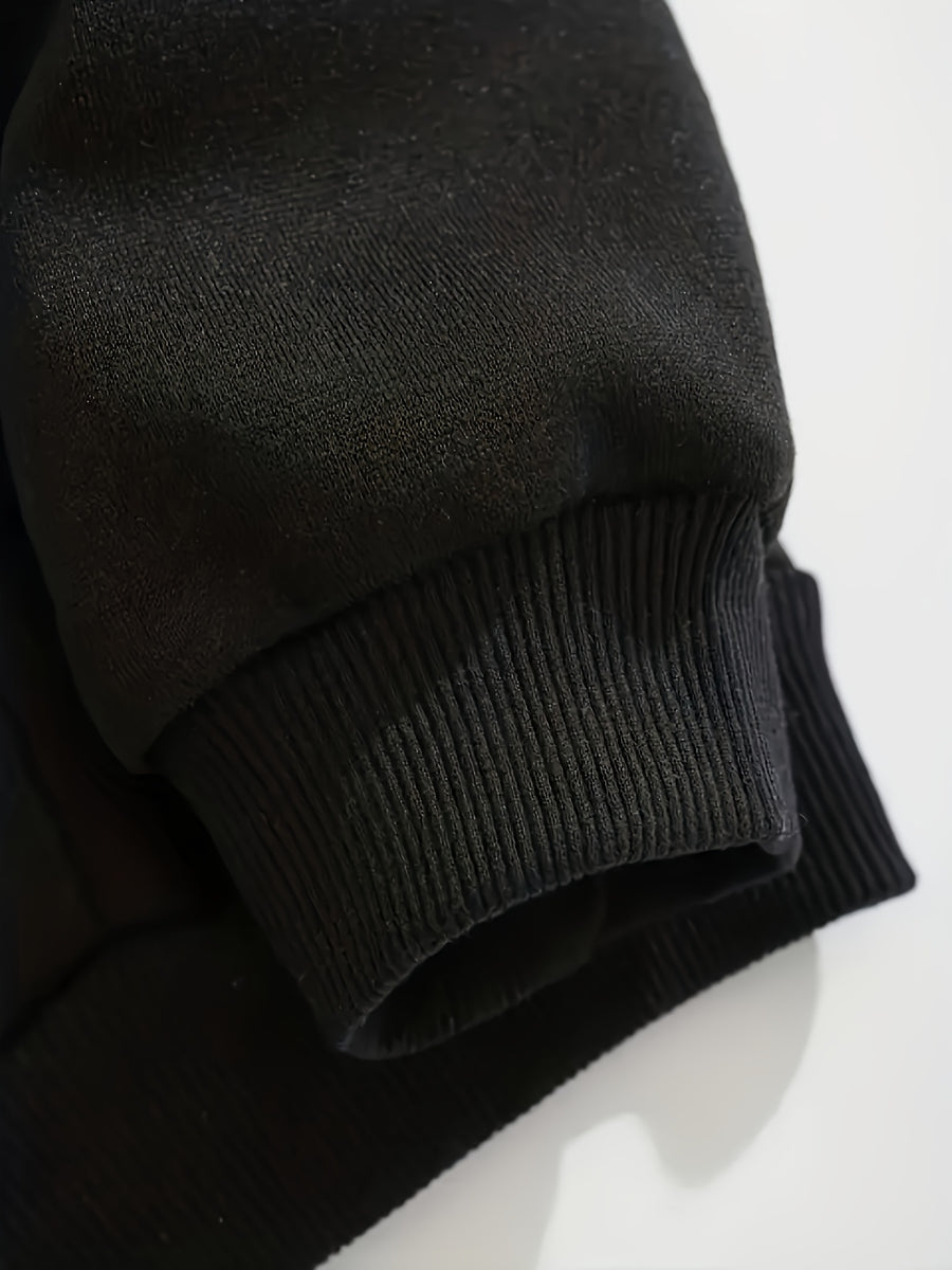 Women'S Fashion Zip Hoodie - Black