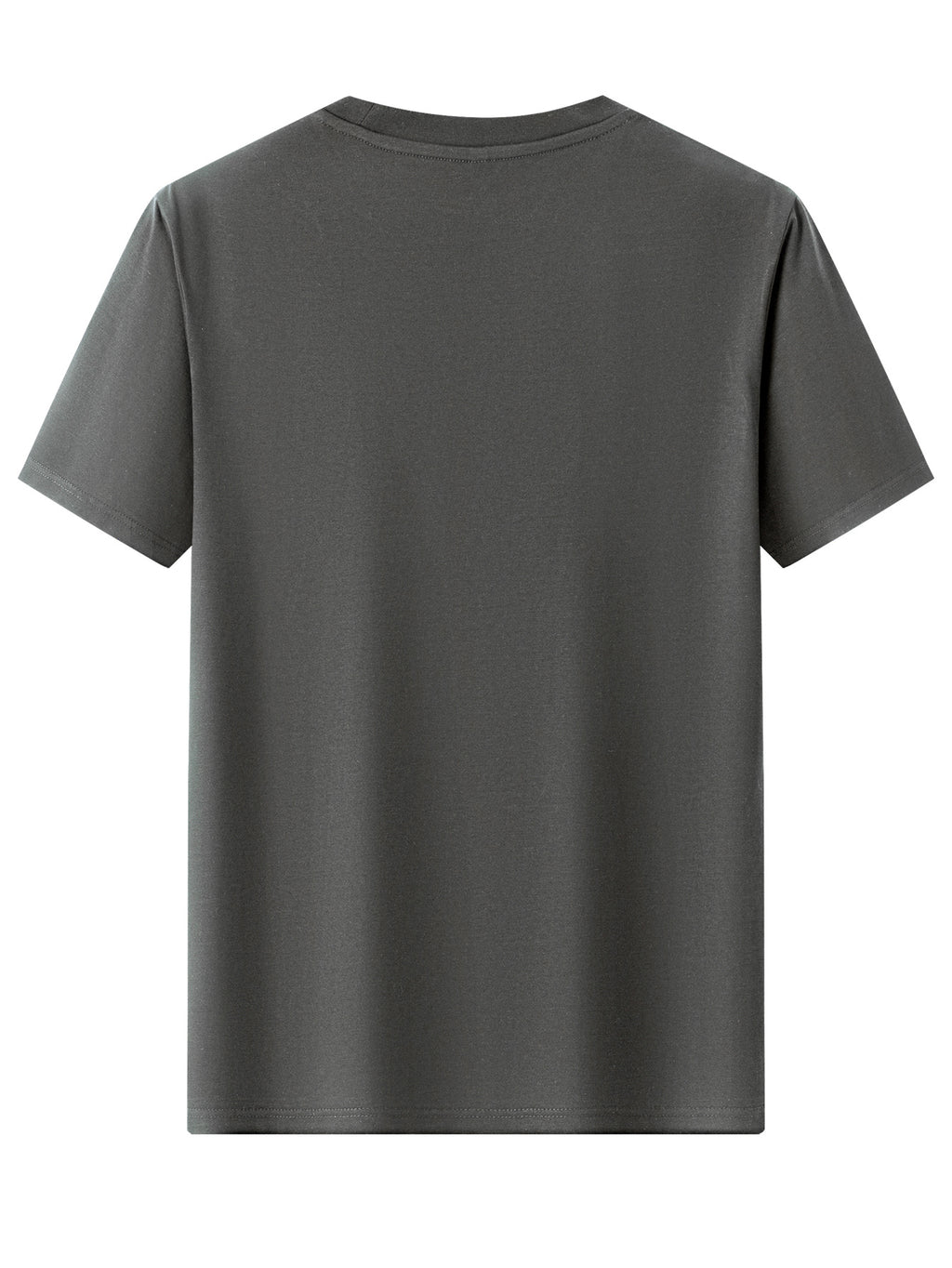 100%  Men's T-Shirt, Summer Lightweight Breathable Sweat Absorbent for Outdoor and Home Wear - Dark Gray
