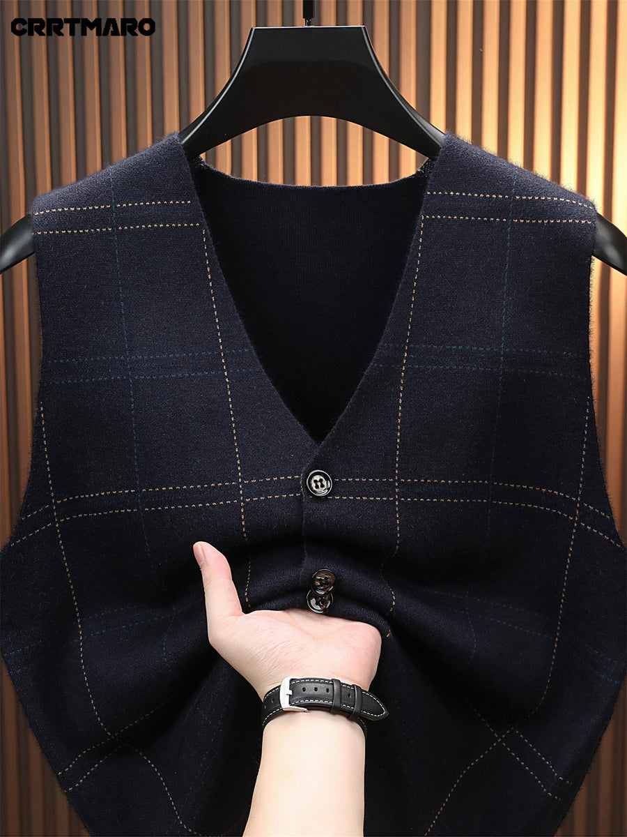 Men'S Sweater Vest, Warm Casual Layering Top for Fall And Winter - Shangqing