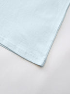 New Men's 100% Pure Cotton T-Shirt with Shark Print, Comfortable and Breathable, Versatile for Summer Casual Wear - Light Blue Color
