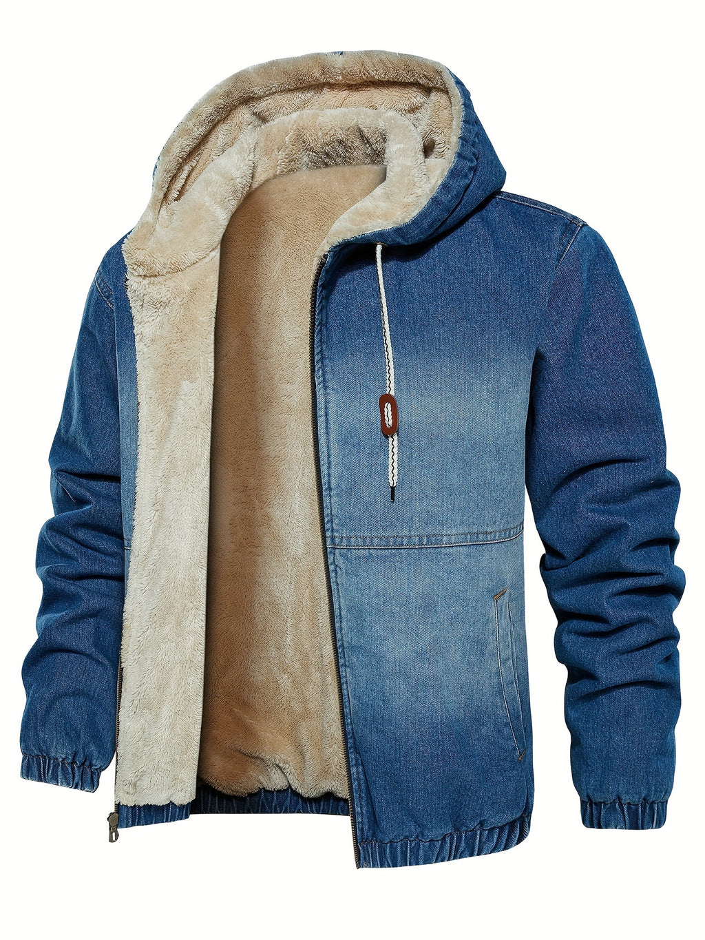 Men's Outdoor Casual Denim Jacket - Blue