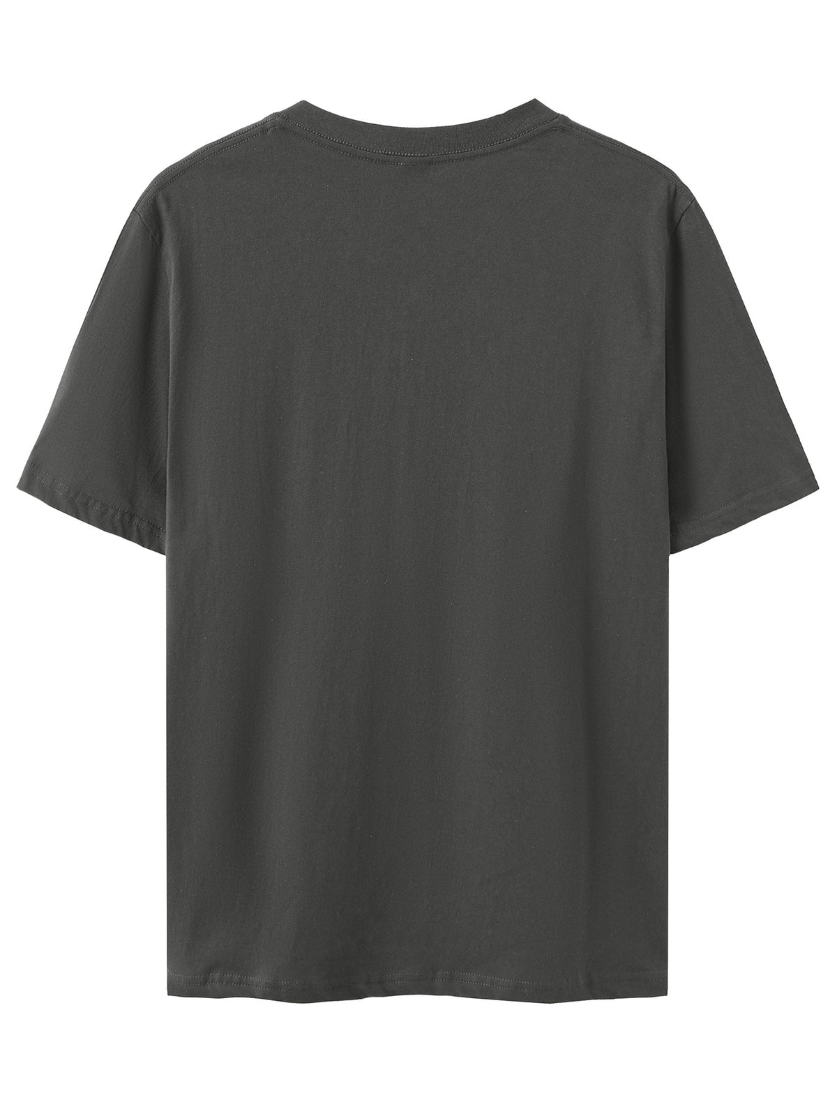 Men's 100% Cotton Short Sleeve Crew Neck T-Shirt, American Los Angeles Vintage Street Style Print, Casual, Fashionable, Comfortable, Soft, Summer Short Sleeve - Dark Gray