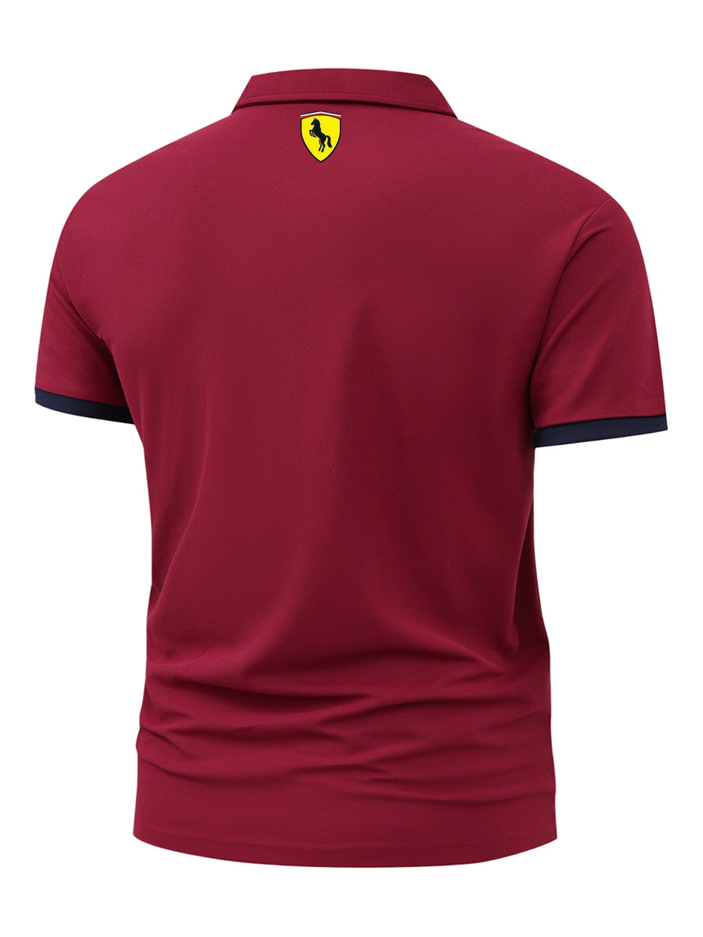 New Men's Fashion Street Sport Golf Short-Sleeve Polo Shirt, Lightweight Soft Fabric, Outdoor Casual Business Breathable Polo Shirt, Essential for Daily Leisure - Burgundy