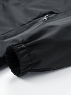 Men's New Jacket Coat Spring Autumn Casual Jacket Sports Outdoor Zipper Pocket, Hooded Design - Black