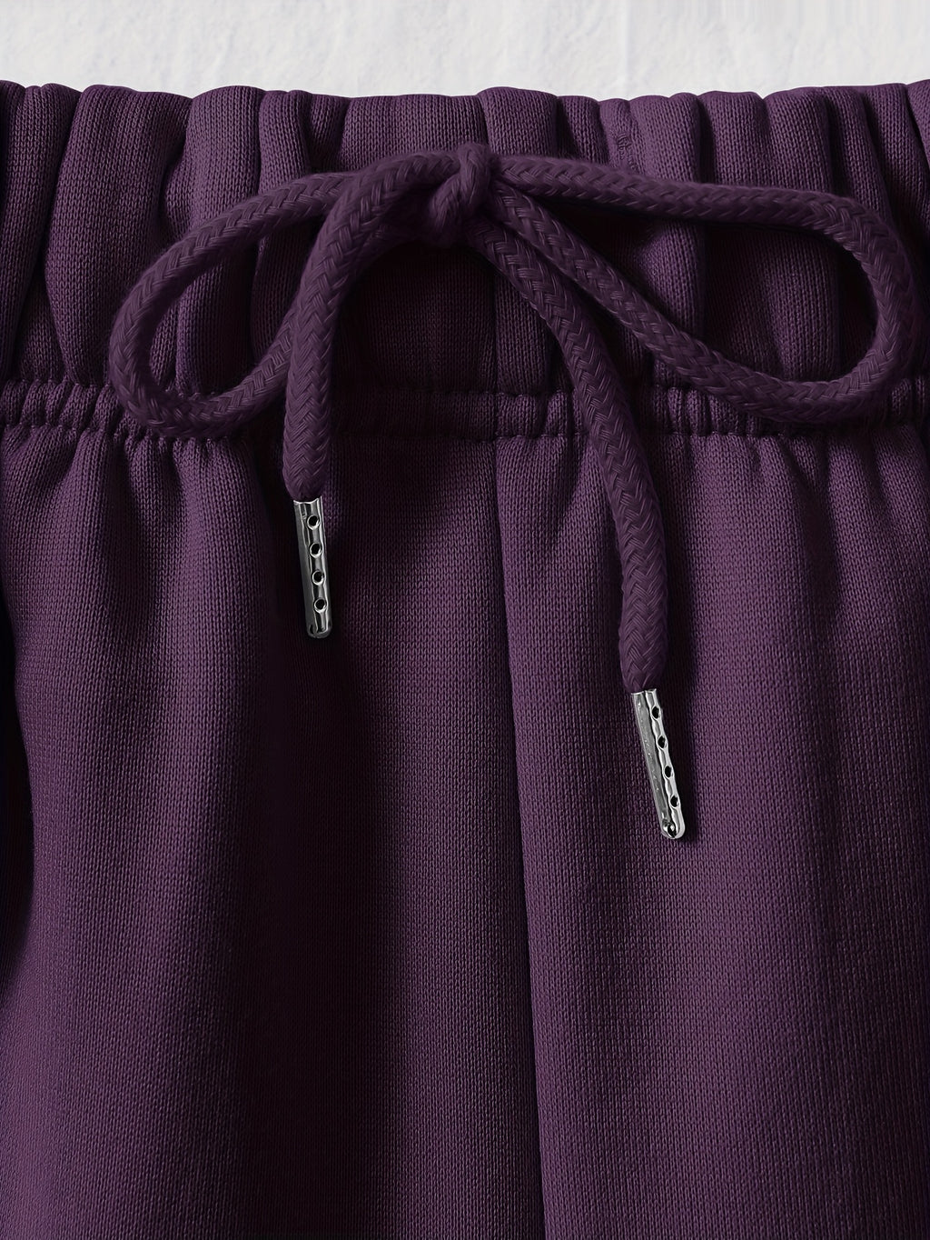 Ladies' Casual Hoodie Set, Spring and Summer S 2pcs Set, Hooded Pullover Sweatshirt, Women's Jacket, Korean Version, Fashionable Pants, Breathable Fabric, Comfortable Touch - Deep Purple