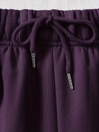 Ladies' Casual Hoodie Set, Spring and Summer S 2pcs Set, Hooded Pullover Sweatshirt, Women's Jacket, Korean Version, Fashionable Pants, Breathable Fabric, Comfortable Touch - Deep Purple
