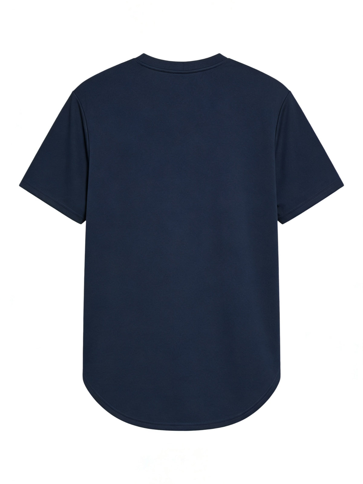 Men'S Longline T-Shirt with Trendy Street Style, Soft And Breathable, 100% Polyester, Bold Colorful Printed Design, Crew Neck, Short-Sleeve Summer Shirt, T-Shirt - Navy Color