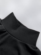 Women'S 2026 New Fashion Half-Neck Long Sleeve Body Suit, Casual Texture Fall Winter Style, Essential Base Layer for Fall Winter, Slim Sexy Comfortable Warm "Calvin Love Paw Print" - Black