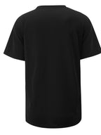 Men's Trendy Printed Short-Sleeve T-Shirt, Artistic Style Casual Top with English Slogans "GENIUS A LAID-BACK ATTITUDE to LIFE" and "THIS WORLD IS VERY BEAUTIFUL," Earth-Tone Brushstroke Design - Black