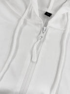Summer Men'S New Solid Color Hooded Short Sleeve with Zipper Casual Sport Comfortable Cool Outing Airport Business Travel Commute Daily 2HLT79 - White