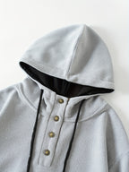 New Men's Autumn/Winter Casual Fashion Hooded Sweatshirt, Heavyweight Thickened Hooded Sporty Trendy Sweatshirt Jacket, for Daily Outings, Holiday Gifts, Great for Gifting to Family and Friends - Light Grey