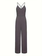(Same Style on ) Women'S Suspender Jumpsuit Summer Fashion Sexy Backless Dress Women'S Outing Party Vacation Elegant Slim Fit Jumpsuit Long Pants Women'S Clothing - Dark Gray