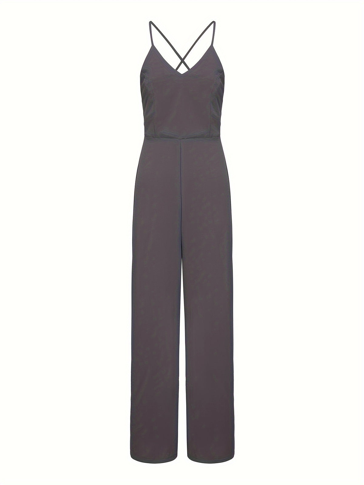 (Same Style on ) Women'S Suspender Jumpsuit Summer Fashion Sexy Backless Dress Women'S Outing Party Vacation Elegant Slim Fit Jumpsuit Long Pants Women'S Clothing - Dark Gray