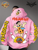 Warner Official Men's Hoodie, Stone Primitive for Man Bowling Impact Funny Anime Printed Design, Machine Washable, Warm and Casual for Autumn and Winter, Daily Drawstring Hoodie, Multi Functional Sports and Leisure Loose Version - Pink Color