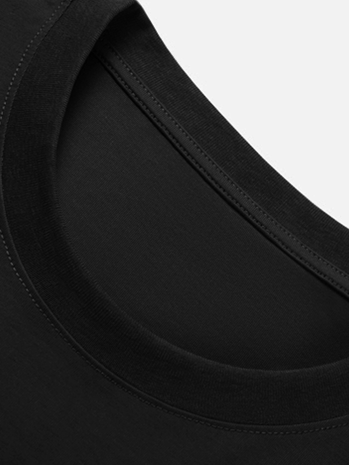 100% Cotton Summer Round-neck Short-sleeve T-shirt, Made of Pure Cotton Fabric, Skin-friendly, Breathable, and Non-stuffy. A Basic Style Suitable for Daily Commutes and Casual Home Wear - Black
