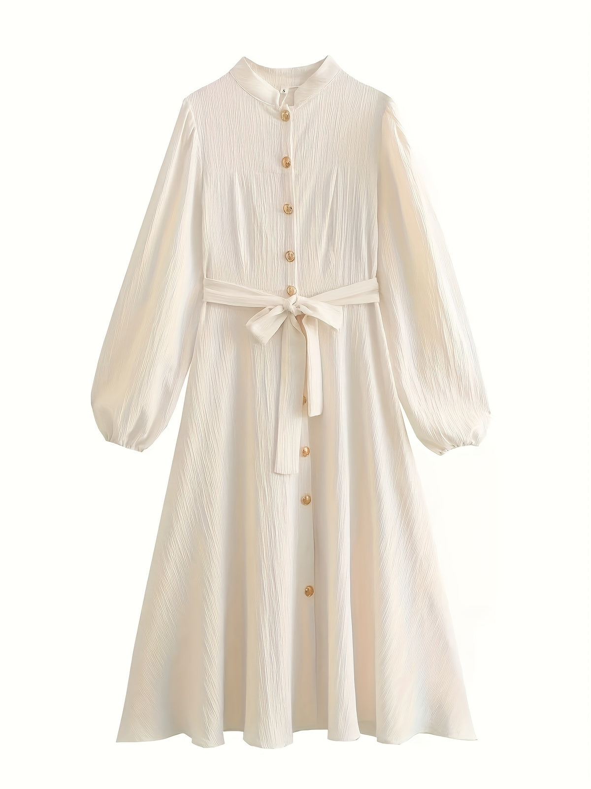 Bridesmaid Shirt Dress - Beige