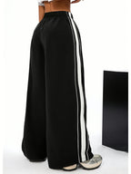 9362# Elegant Versatile Solid Color Casual Women'S Workwear Pants - Black