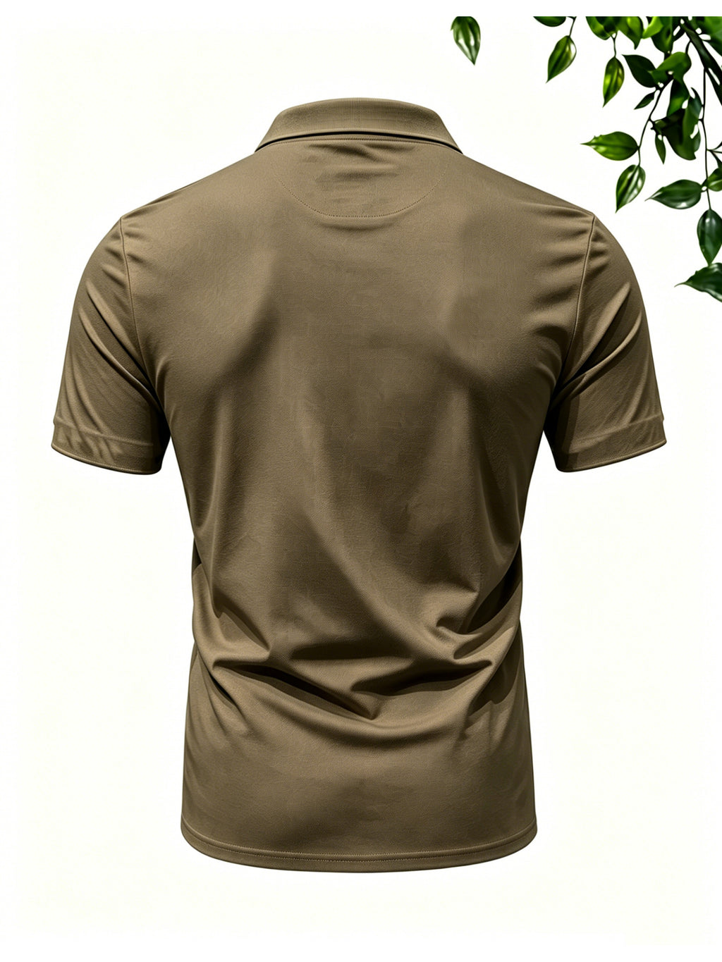 6pcs Men'S Summer Shirts, Men'S Loose Casual Business for polo Shirts, Fashionable Tops, Collared Casual T-Shirts, Short-Sleeved Tops. Suitable for Polo, Golf, Tennis - Khaki