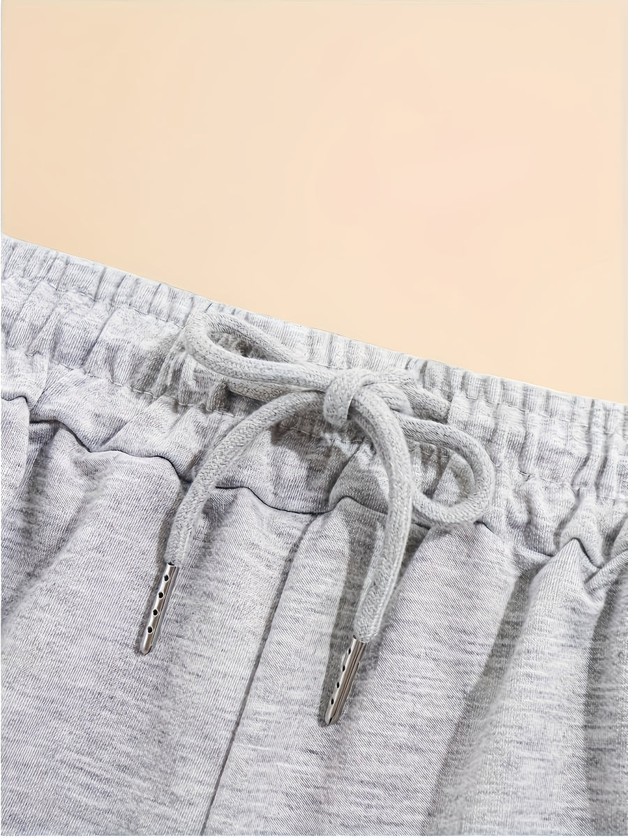 Women'S Casual Trendy Fashion Hoodie And Pants Set - Light Grey