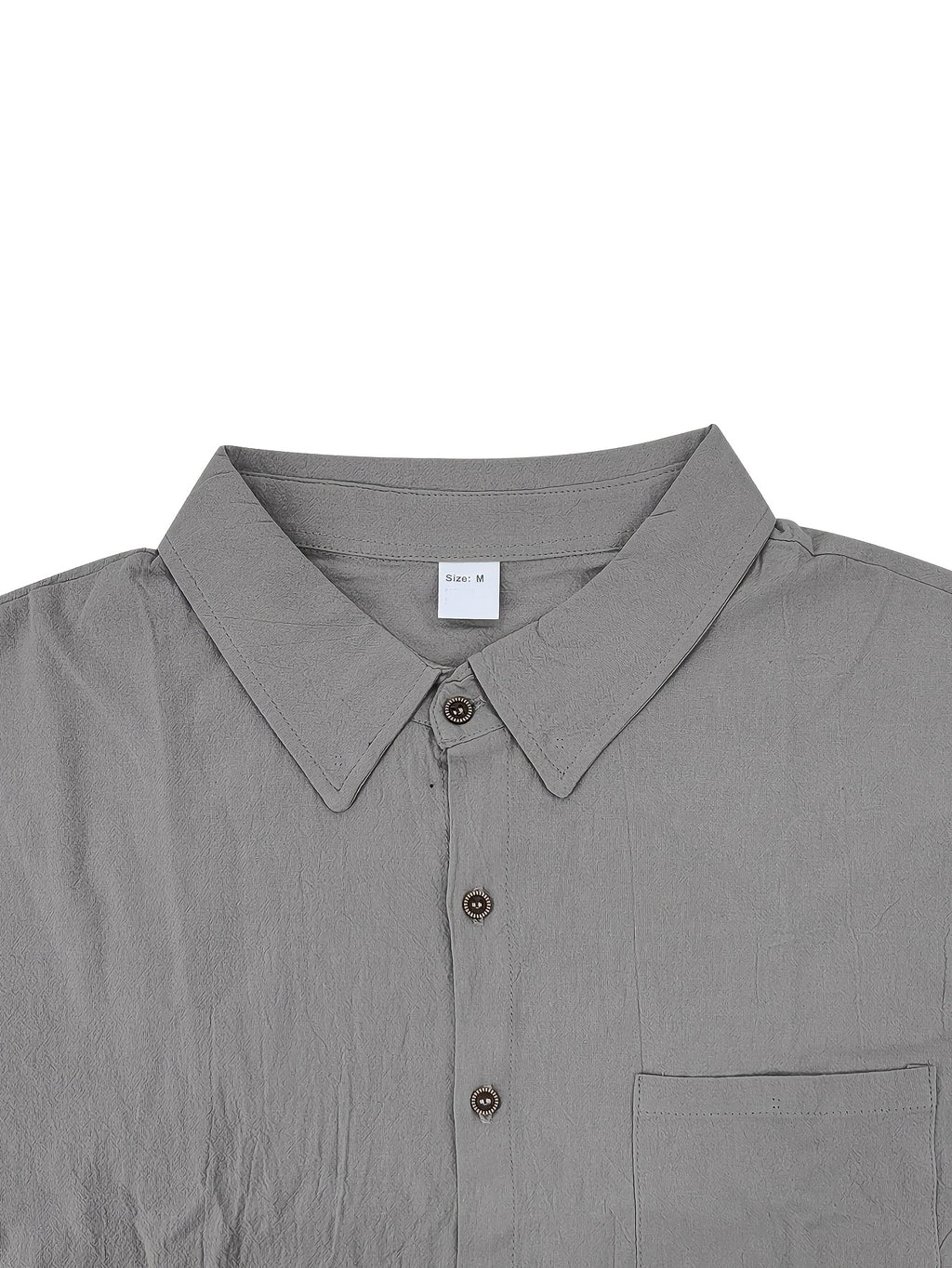 Men's Short-sleeve Shirt, Made of Comfortable and Breathable Fabric, Suitable for Daily Outings, Outdoor Sports, Travel, and Vacations. Lightweight and Airy with a Regular Fit, Ideal for the Beach, Hiking, Evening Wear, and Casual Street Style. - Grey