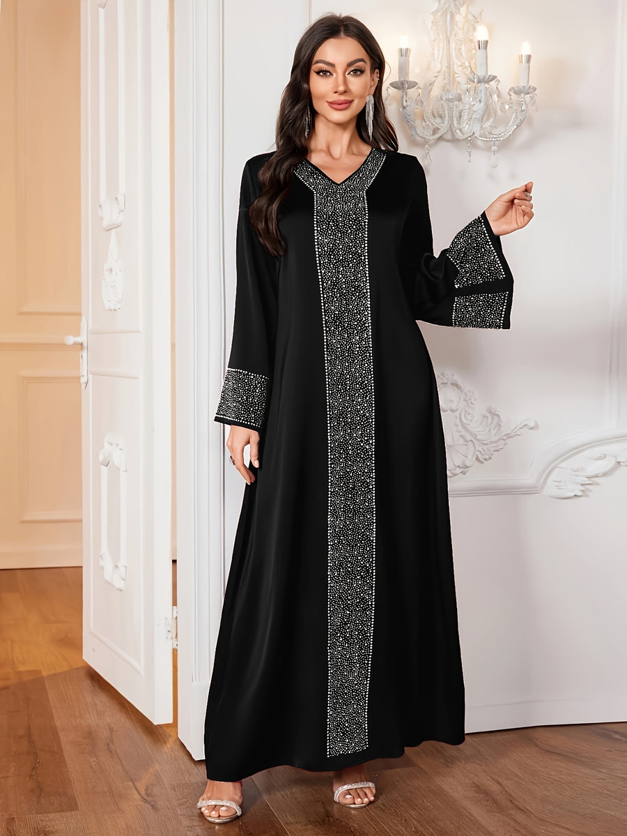 Ramadan Middle East Special Edition Women's Elegant Loose-Fit Casual Long Dress - Black