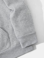 Fashion Hip Hop Print Fashion Brand Casual Versatile Sports Drawstring Pocket Hooded Men'S Sweater, Men'S Autumn And Winter Cute Casual Style, Sports Style Fashion Loose Hoodie, Daily Casual Wear - Light Grey