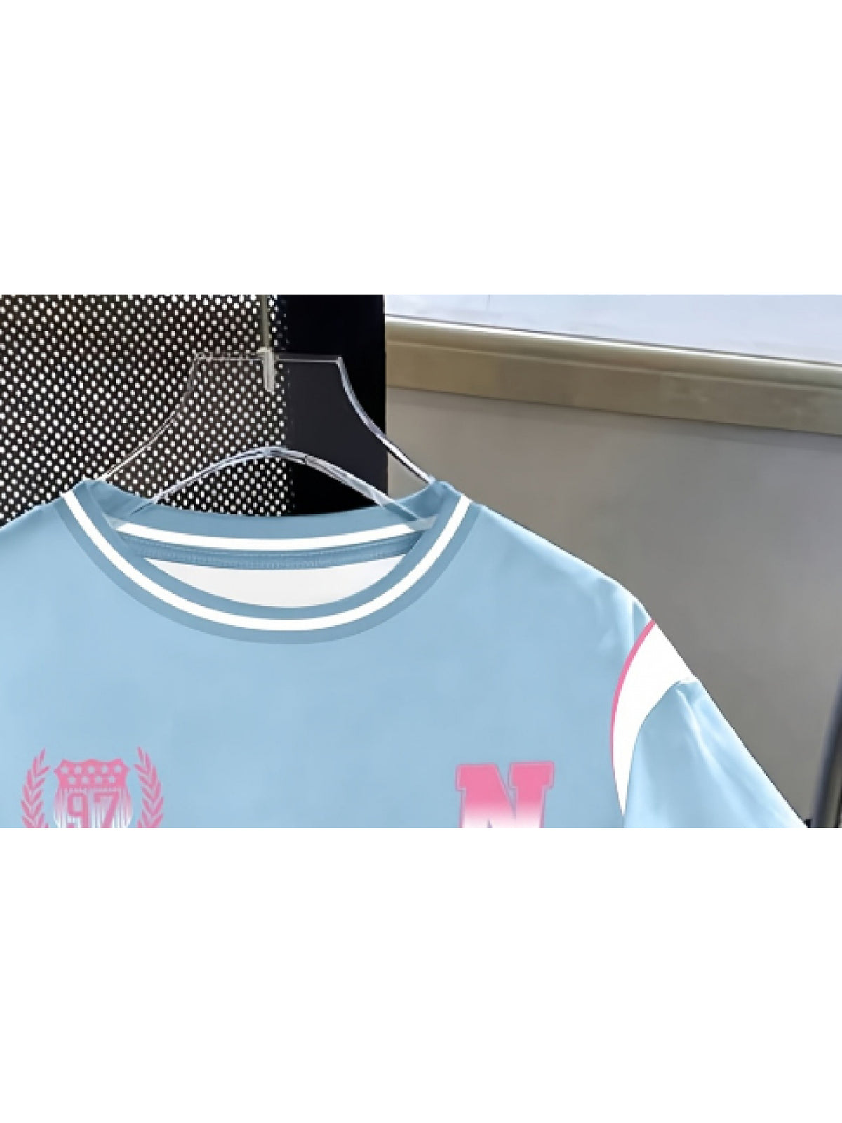New Minimalist Versatile Women's T-shirt with Soccer Jersey Pattern, Suitable for Spring, Summer, and Autumn, Machine Washable - Mix color 5