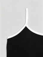 1pc Women's Mini Camisole Top with a Playful and Energetic Cat Print. Features a Cool and Edgy Vibe, Effortlessly Creating a Girly Style. Offers a Youthful and Age-reducing Effect, Adding Both Vitality and a Youthful Look. Suitable for Various Styles - Black And White