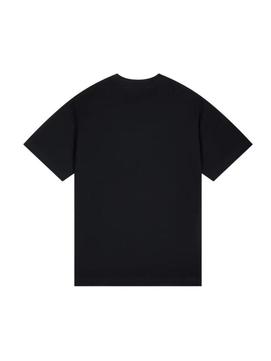Men's Minimalist Color-Block T-Shirt- Fashionable Casual Style, Soft Breathable Fabric, Round Neck Short Sleeve for Summer, Trendy T-Shirt - Black