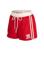 American Patchwork Fashion Trendy Summer New Casual Shorts - Red