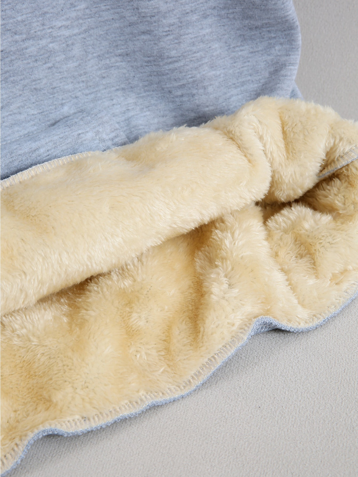 Women'S Home Wear Top [Imitation Print] Women'S Hot Style Heart Bear Print Sweatshirt, Fall Winter Fleece Hooded Warm Sweater, Suitable for Casual Home Wear Drawstring Hooded Sweatshirt - Light Grey