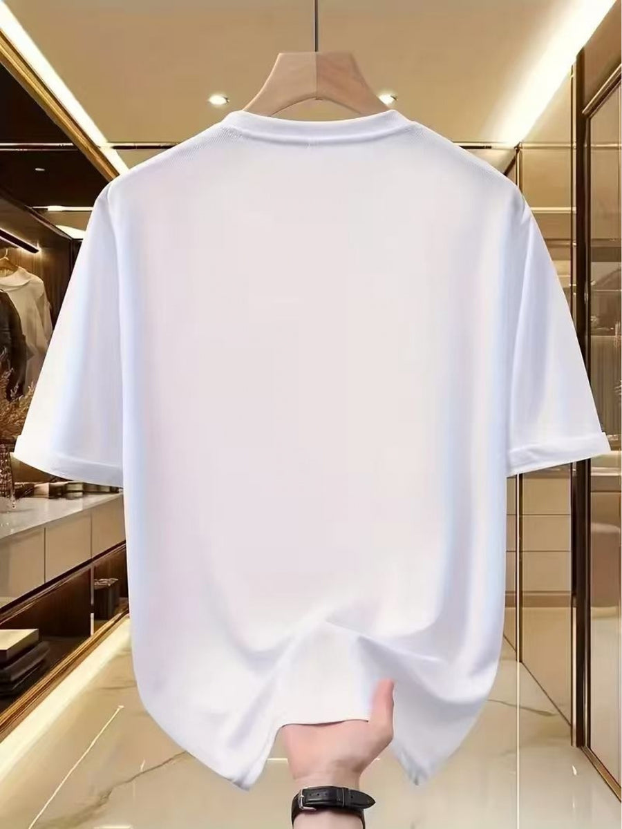 Men's "K" Logo T-Shirt - Fashionable Casual Wear - White