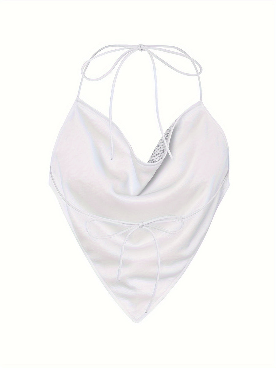 Sequined Women'S Cami (YY397) - White