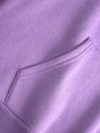 Men's New Trendy Hoodie, Casual Daily Drawstring Hooded Sweatshirt with MUSIC Print, Headphones, Front Kangaroo Pocket, Men's Top - Light Purple