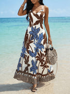 Elegant And Fashionable Bohemian Backless Women'S Dresses, Loose-Fitting Long Dresses, Bridesmaid Dresses, Loose Strapless Birthday And Event Dresses, Holiday Dresses, Bohemian Women'S Clothing, Summer Tropical Dresses, New Women'S Beach Dresses - Milky