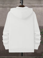 Men'S Solid Color Warm Fleece-Lined Zipper Sweatshirt, Global All-Season Factory Made Comfortable High Quality High Fit Rate Casual Men'S Sweatshirt - White 1